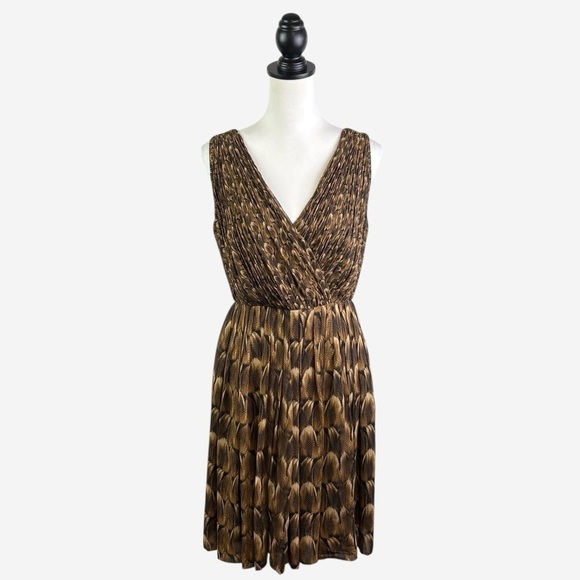 Talbots Dresses & Skirts - NWT Talbots Sleeveless V-Neck Dress Knee Length Size 8P Brown